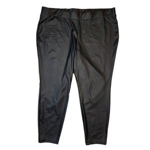 Torrid Patent Leather Skinny Pants Size 4X Large Black